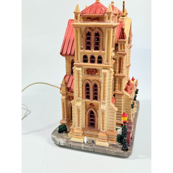 Christmas Village Collectible | Lemax Caddigton All Saints Cathedral Lighted - Picture 10 of 16